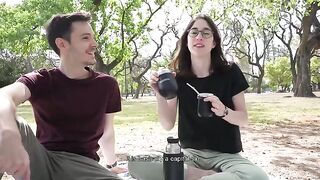 A day at the park turns into a risky blowjob adventure