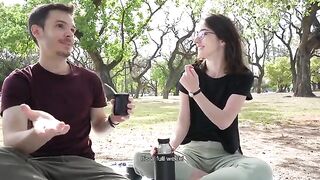 A day at the park turns into a risky blowjob adventure