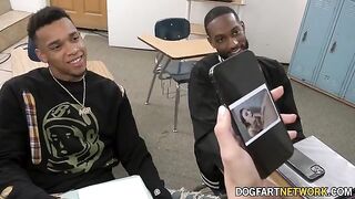 Kenzie Love gets her pussy railed by two BBCs in a steamy scene