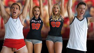 Football Step Moms Rachael Cavalli and Sedona Reign’s Cum Swap Celebration