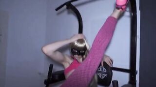Fit and hot teen gets her ass smashed hard at the gym