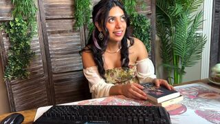 A girl gets fucked at the bookstore, embodying forbidden desire in a steamy roleplay