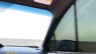 Pervert dude screwed slutty teen in the car and cum on her
