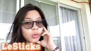 Daddy Z and I had a steamy period sex on the hotel balcony