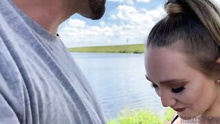 Hot blonde PAWG AJ Applegate gets fucked outdoors by J-Mac