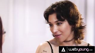 Romantic Brooklyn Gray has passionate sex with her girlfriend in college