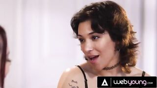 Romantic Brooklyn Gray has passionate sex with her girlfriend in college
