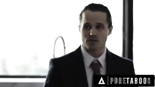 Nympho Vanna Bardot fucks a bad juror to help her friend in a steamy trial scene