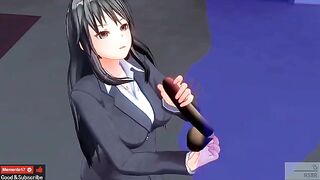 Uncensored Japanese Hentai anime with ASMR ear licking action, earphones recommended