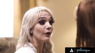 Kenna James has a bad day, but passionate lesbian sex with Madi Collins makes it better