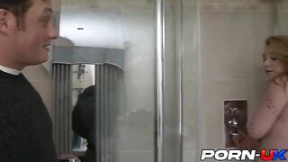 Busty stepdaughter Harmony Reigns gets banged by her stepdad after shower