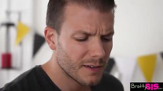 The guy fucked Molly Little so hard until she came, what a stepbro!