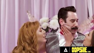 Lauren Phillips and April Olsen in pin the sock game