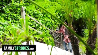 Two playful teens got caught in a compromising situation on July 4th