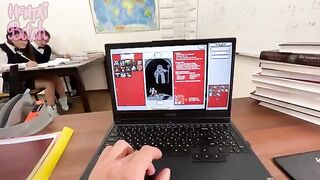 The hottest teacher is fucking with two students in hardcore action