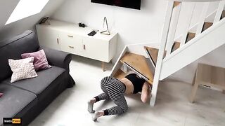 She’s stuck again, falls into a trap set by her stepbrother, and he takes control