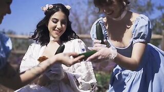 A group sex adventure in the park with Riley, Ryan, and Lena