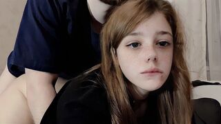 A cute girl has sex with her roommate in a lazy, passionate session