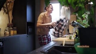 They were spotted in the kitchen and had a quickie there