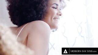 Scarlit Scandal and Alina Ali in hot interracial threesome action