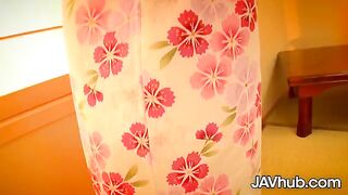 Skinny Japanese teen Agena Kinoshita gets her pussy railed hard in a steamy JAVHub scene