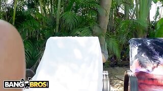 Julianna Vega, a busty Latina MILF, gets stalked and fucked hard by Tony Rubino