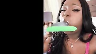 Playful Barbie Crystal steals all the toys from Lily Starfire and then takes her man's cock