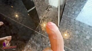 I spy on an Austrian girl in the shower and jerk off - Italian style