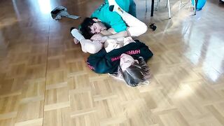 Girl is very much excited, guy fucks her hard on the floor