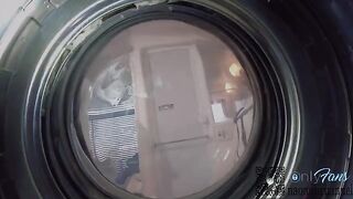 Girl was looking for panties in the washing machine and got fucked