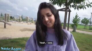 A young Italian woman is fucking outdoors for money with a stranger