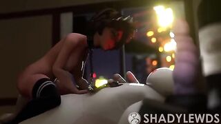 Aunt Cass rides the dick of Baymax in this hot scene