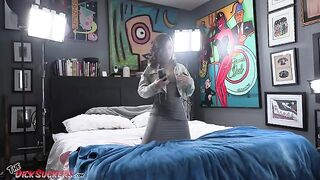 Beautiful brunette Dharma Jones's big dick sucking skills are legendary!
