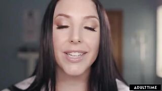 The sexy MILF Angela White performs a sensual physical exam in Spanish