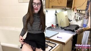 The mood of a student was lifted by a hard rough sex