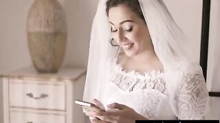 The bride joined her cheating wife and her friend for a steamy threesome
