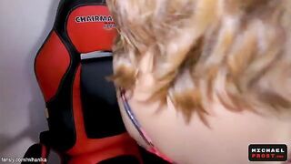 The ass was fucked by the tutor and he came on her face