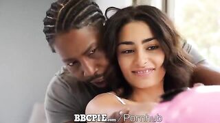 Petite brunette gets her wet pussy filled with BBC by the boxing instructor