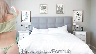 A sexy blonde gets fucked hard on St. Patrick's Day in a passionate scene