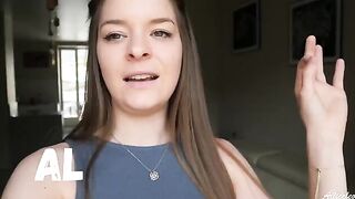 A quickie in the bathroom with a stunning French beauty for Private