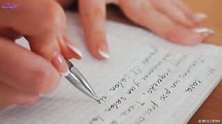 Squirt during Spanish lesson with a naughty girl