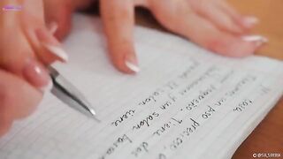 Squirt during Spanish lesson with a naughty girl