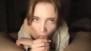 The girl was sick, so the guy showered her with cum