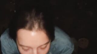 A beautiful woman swallowed the cock on the first date. Only a whore can do such a thing