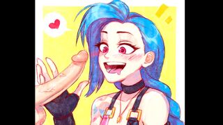 The best fuck compilation of Jinx from League of Legends