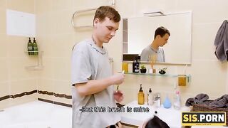 That's MY toothbrush and that's MY cock, a taboo stepfamily scene