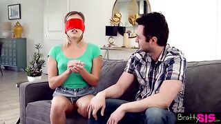 Pervert guy secretly jerks to step sis changing clothes, until she catches him