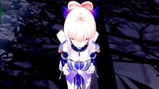 Kokomi tries fucking for the first time and gets her face cummed on in Genshin Impact