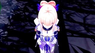 Kokomi tries fucking for the first time and gets her face cummed on in Genshin Impact