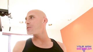 Trainer fucked rich blonde MILF Shayla Laveaux in gym